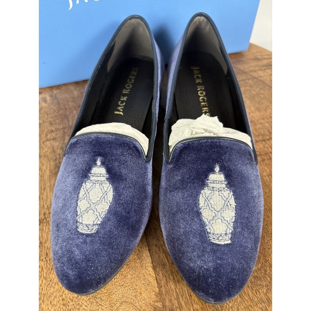 Jack Rogers Blue Suede Loafers Women's Sizes New Size 7.5 - Picture 2 of 7